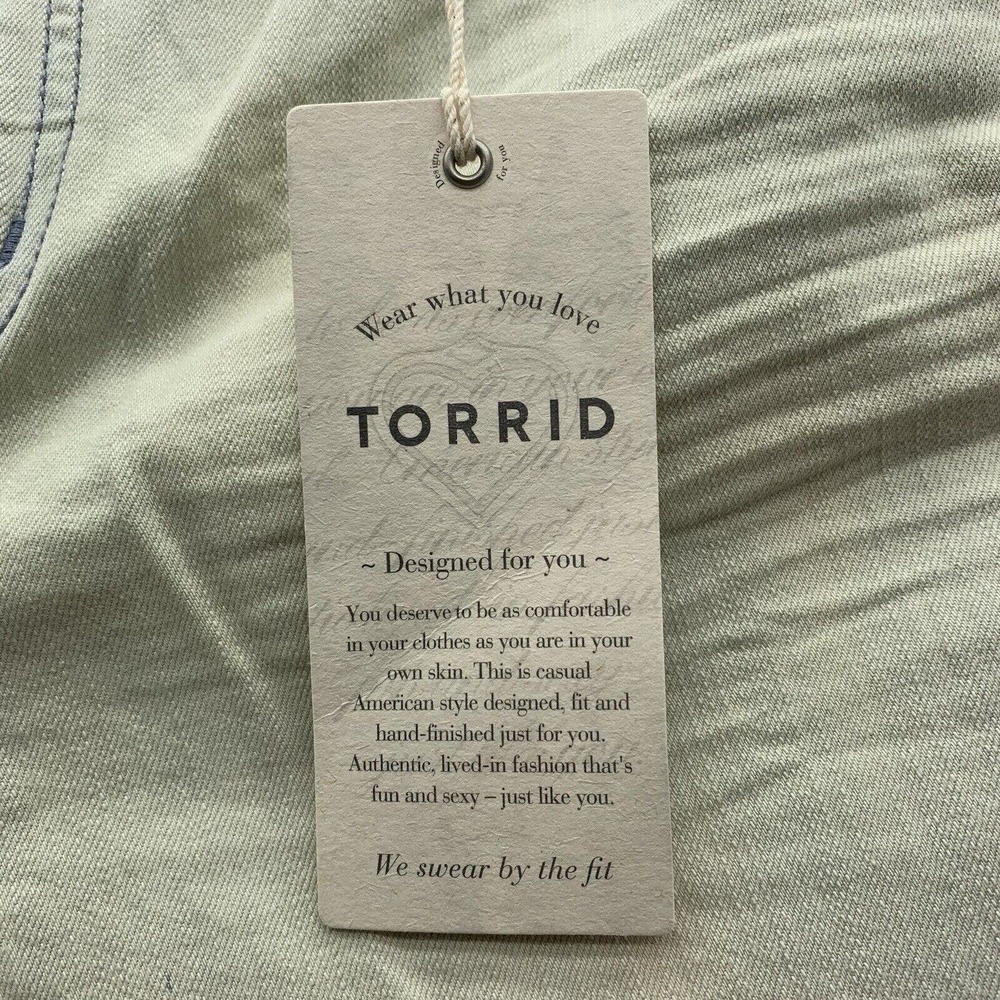 Torrid Sophia Skinny Jeans Plus Size 18 38x31 Bleached Denim Tapered Stretch - Picture 5 of 16